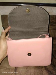 Blush Pink 'F' Logo Handle Bag