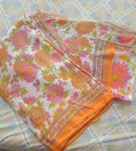 Vibrant Floral Print Dress Material