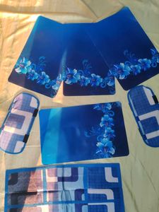 Blue Floral Placemat  freez uper cover Set