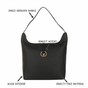 Baggit Black Faux Leather Shoulder Bag