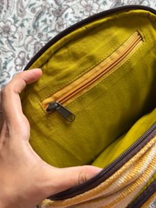 Maisha by Esha Striped Canvas Backpack