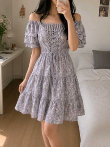 Floral Off-Shoulder Tiered Dress