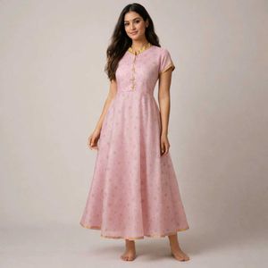 Elegant Pink Ethnic Gown