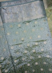 Silver Brocade Silk Saree with Blouse