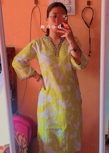Varyami Yellow Floral Kurta