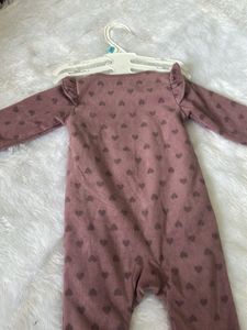 New Adorable Pink Heart Footie Pajamas