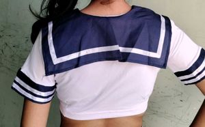 Cute Sailor Collar Crop Top