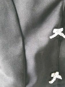 Chic Black Bow Detail Top