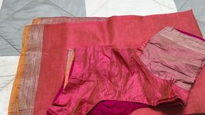 3 Vibrant Pink Silk Sarees  & Blouse Set