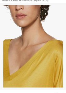 Mustard Yellow V-Neck Top