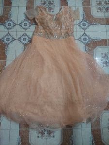Peach Embellished Gown