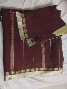 Maroon Like Cotton Saree