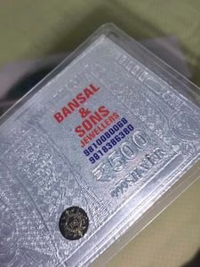 999 Silver Gandhi Note &amp; Peacock Feather