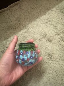 Hand-Painted Decorative Jar