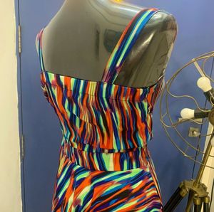Vibrant Striped Bodycon Dress