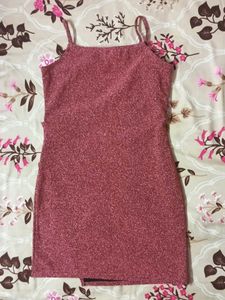 Sparkly Rose Gold Mini Dress