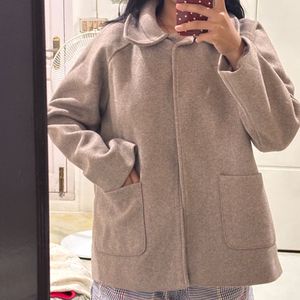 Stylish Taupe Cropped Jacket