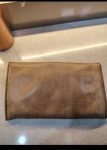 Chic Brown Clutch with Bow Detail
