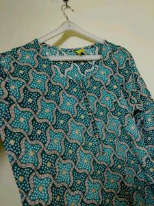 Green Bandhani Print Kurta