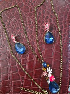 Blue Sapphire Antique Necklace Set