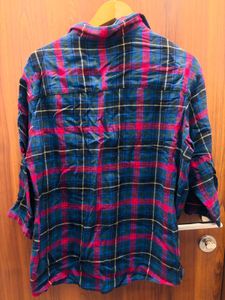 Women's Plaid Button-Down Shirt