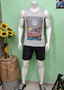 Jack & Jones Graphic Print Sleeveless T-Shirt