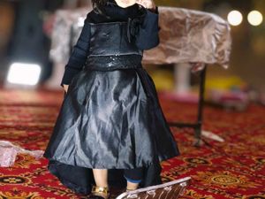 Girl Black High Low Frok