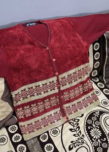Women Wool Sweater With Button