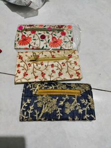 Embroidered Clutches - Set of 3