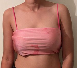 Strap tie-dye fitted beach top