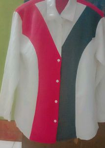 Colorblock Button-Down Shirt