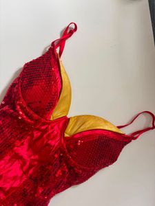 Red Sequin Blouse