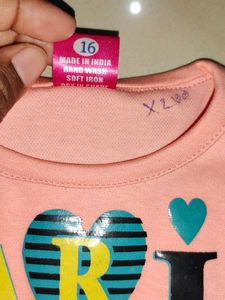 Cute Peach Baby Dress with Bloomers