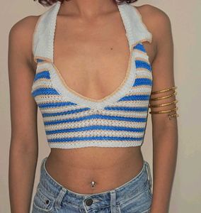 crochet halter neck top