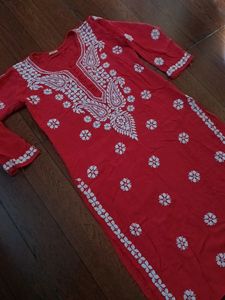 Chiken Embroidery &amp; Lahariya Kurti Combo