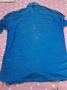 Blue Long Sleeve Button-Down Shirt