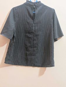 Tokyo Talkies Striped Ruffle Top