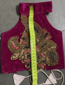 Embroidered Pink and White lehenga choli for kids