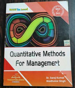 Quantitative Methods For Management