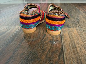 Embroidered Multicolor Sandals