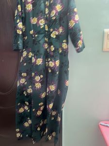 green western floral gown dress