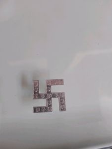 Pure Silver Swastik For Puja , Temple (2cm)