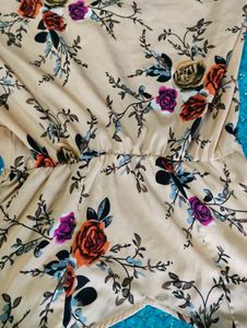 Floral Print Short Sleeve Casual Dress