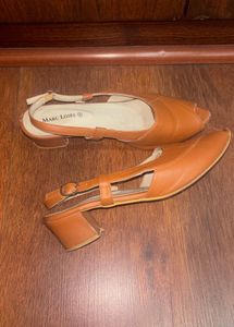 Marc Loire Peep-Toe Slingback Heels