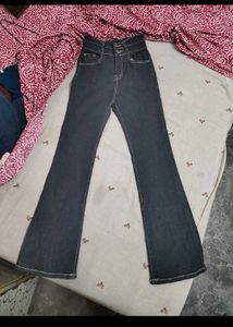 High-Waisted Flared Jeans