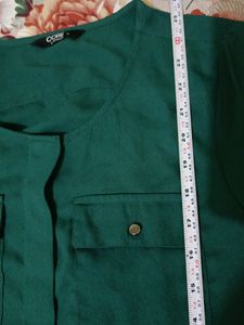 Green Colour Shirt Pattern Top