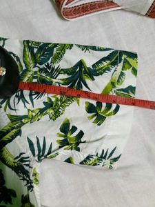 Tropical Leaf Print Men's Shirt