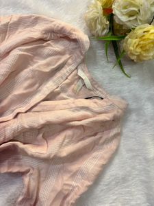 Light Pink Striped V-Neck Tunic