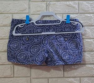 Red Camel Navy and White Printed Shorts