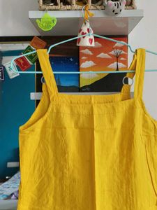Yellow Kurta Set with Printed Palazzo